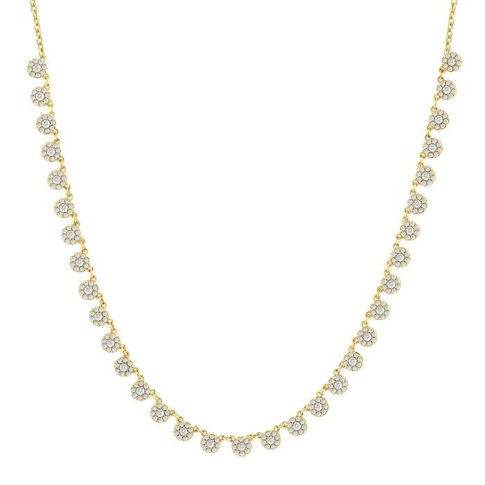 Halfway Cluster Diamond Necklace
