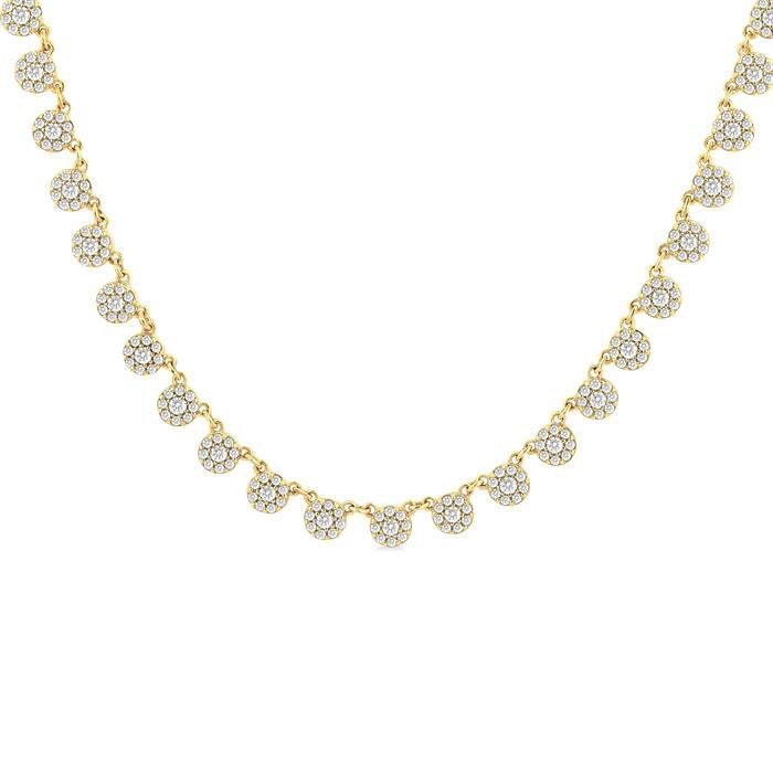 Halfway Cluster Diamond Necklace