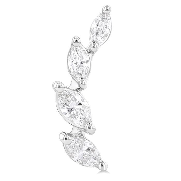 Marquise Shape Diamond Fashion Ear Climbers