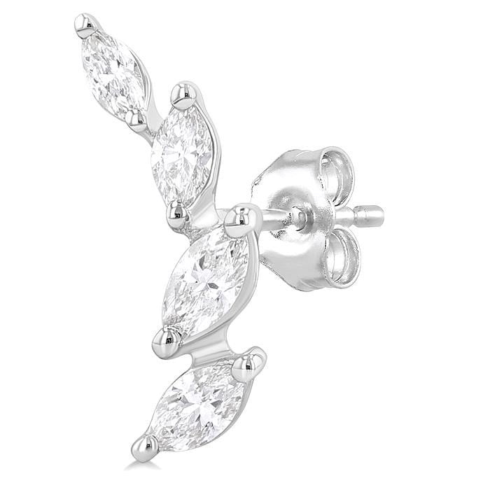 Marquise Shape Diamond Fashion Ear Climbers