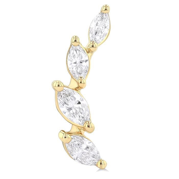 Marquise Shape Diamond Fashion Ear Climbers
