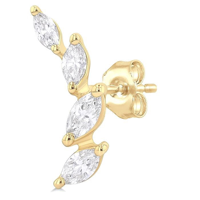 Marquise Shape Diamond Fashion Ear Climbers