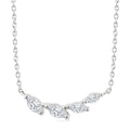1/4 Ctw Graduated Marquise Cut Diamond Fashion Necklace in 14K White Gold