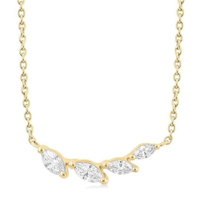 Marquise Shape Diamond Fashion Necklace