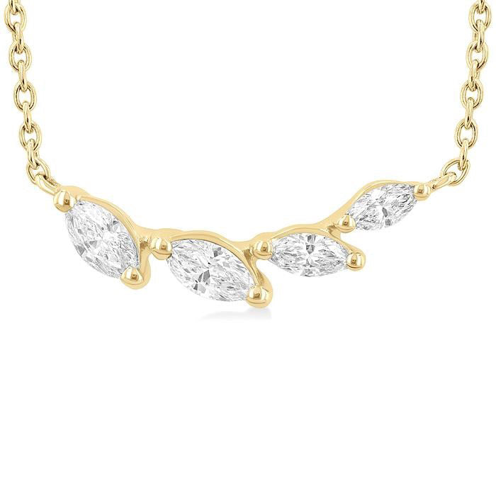 Marquise Shape Diamond Fashion Necklace
