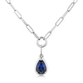 Vale Pear Shape Paperclip Gemstone Pendant