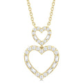 Violet Indigo Heart Shape Diamond Pendant