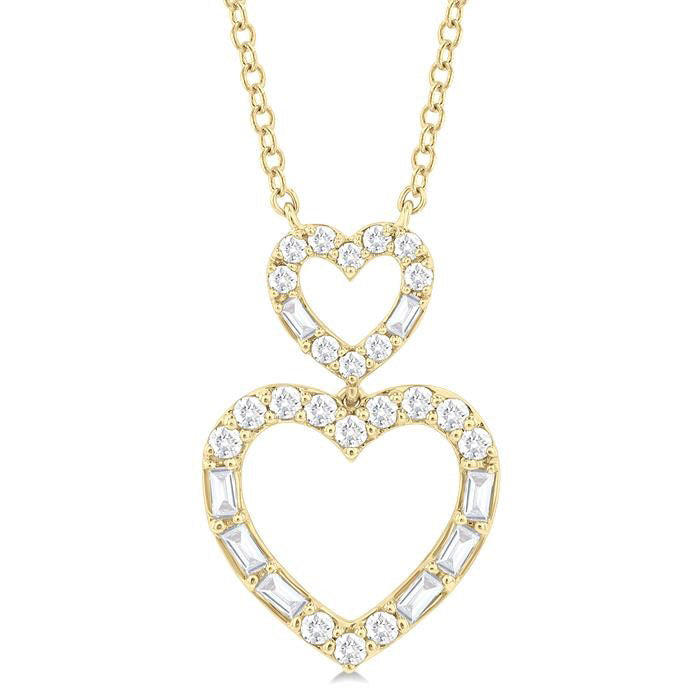 Violet Indigo Heart Shape Diamond Pendant