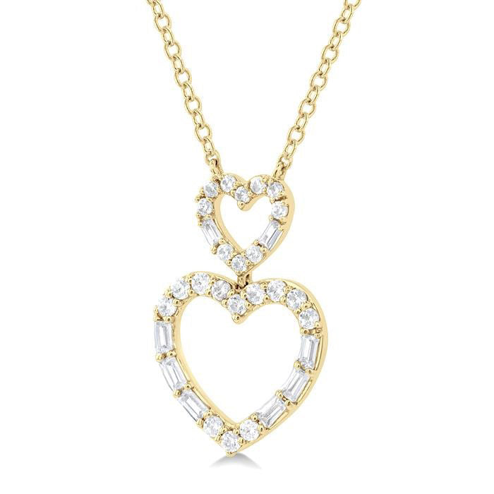 Violet Indigo Heart Shape Diamond Pendant