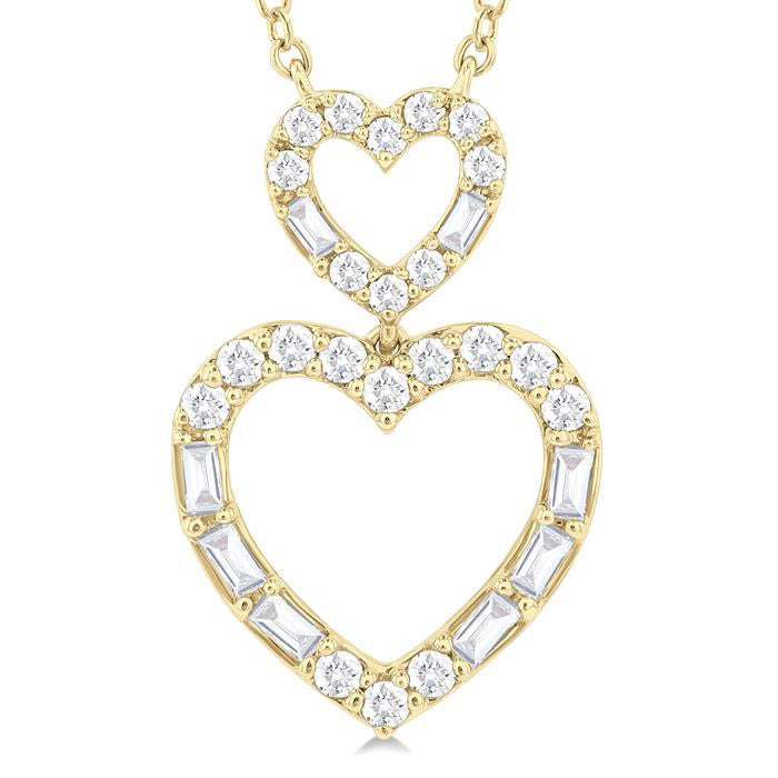 Violet Indigo Heart Shape Diamond Pendant