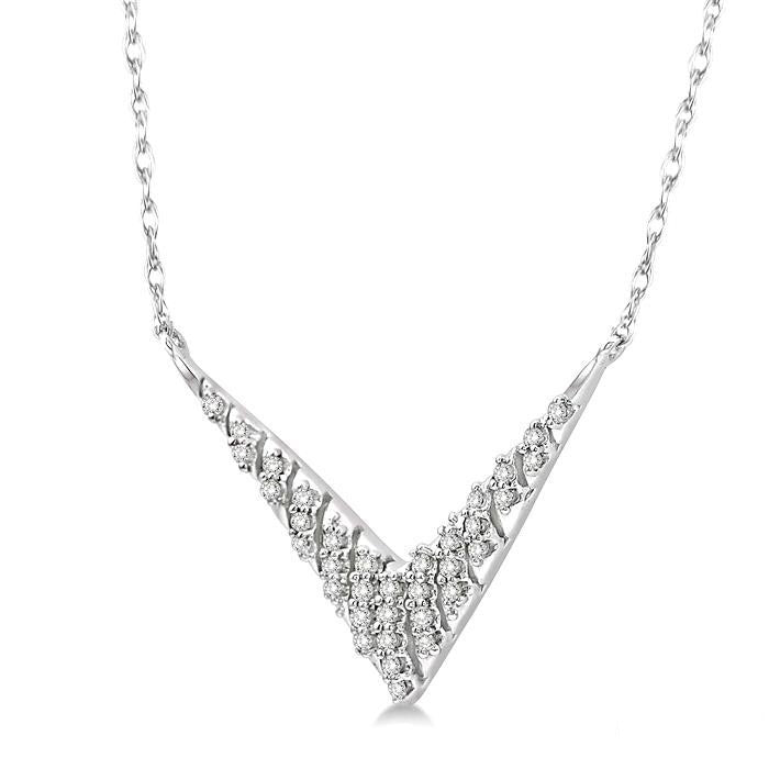 Chevron Diamond Fashion Necklace
