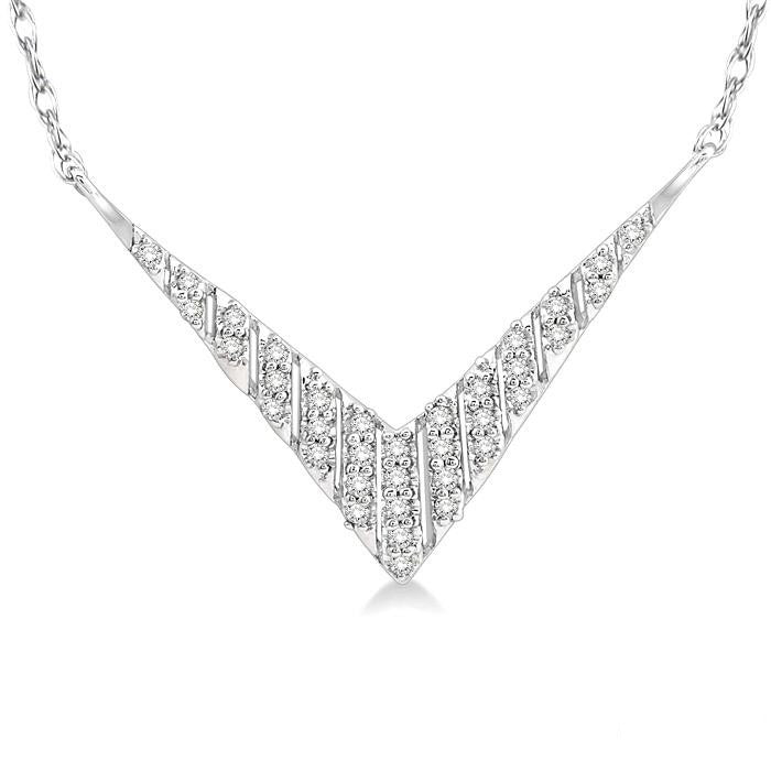 Chevron Diamond Fashion Necklace