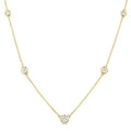 Regalia Juno Bezel Set Graduated Diamond Station Necklace