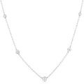 Galatea Ophelia Bezel Set Graduated Diamond Station Necklace