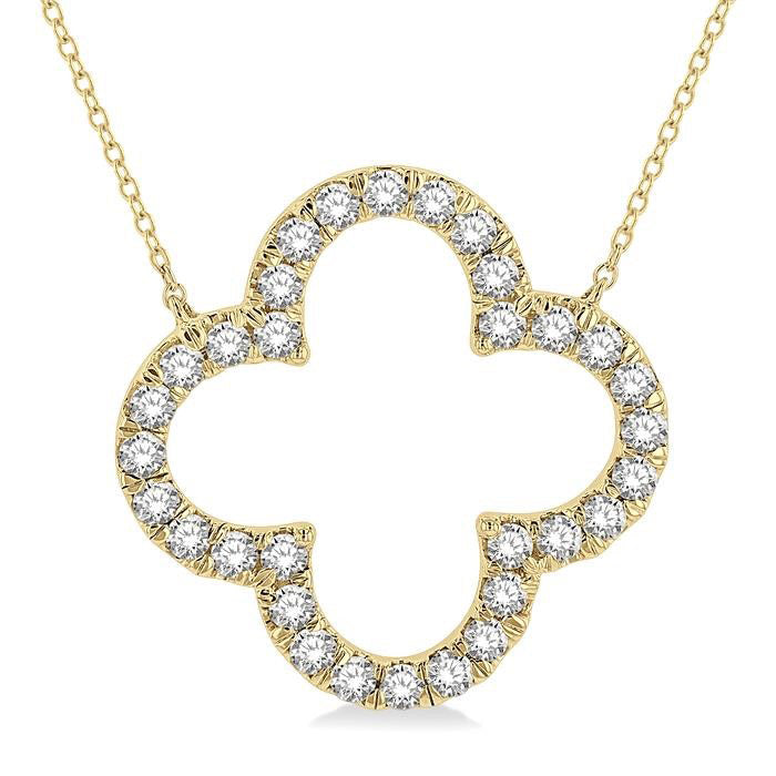 Aurora  Clover Diamond Pendant