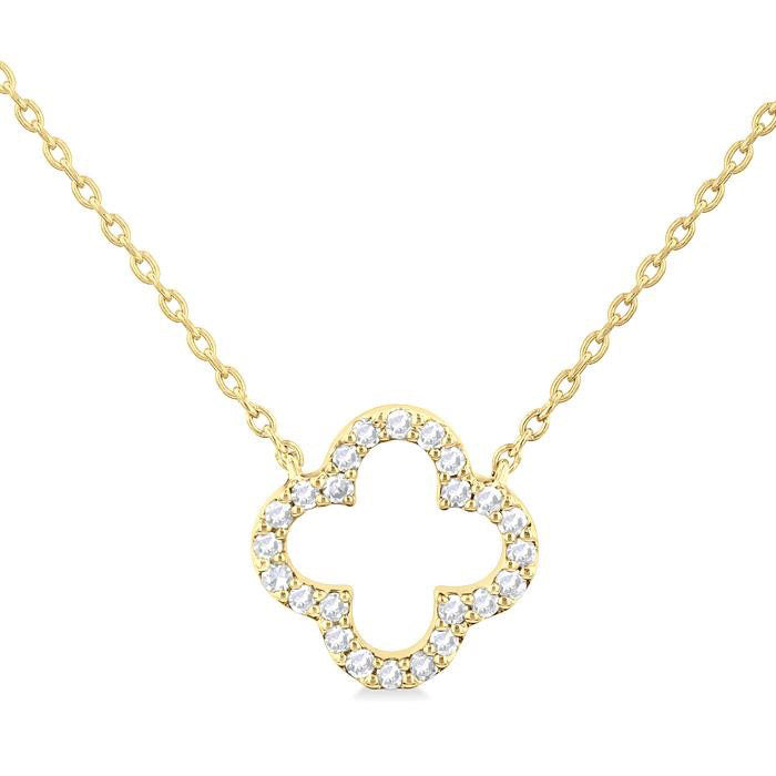 Wisteria Quorra Clover Petite Diamond Fashion Pendant