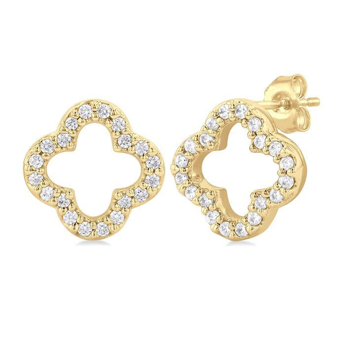 Clover Petite Diamond Fashion Earrings