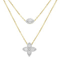 Floral Layered Diamond Necklace