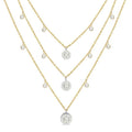 Round Shape Shine Bright Diamond Layered Necklace