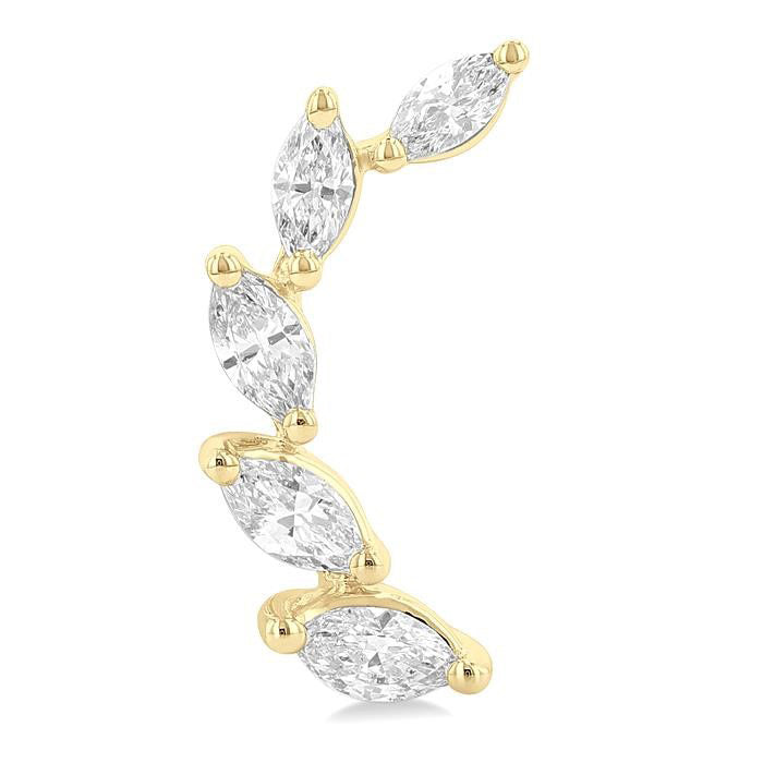 Marquise Shape Diamond Fashion Ear Climbers
