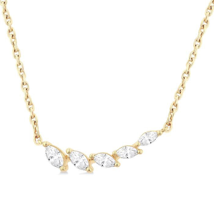 Marquise Shape Diamond Fashion Necklace