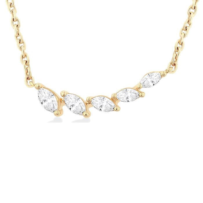 Marquise Shape Diamond Fashion Necklace