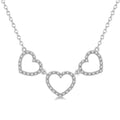 Tri Heart Shape Diamond Necklace