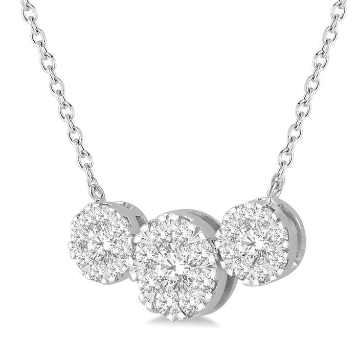 Nyx Thorn Round Shape Past Present & Future Shine Bright Essential Diamond Necklace