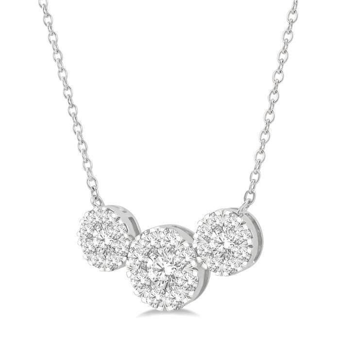 Horizon Sonata Round Shape Past Present & Future Shine Bright Essential Diamond Necklace