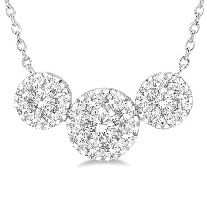 Sonata Round Shape Past Present & Future Shine Bright Essential Diamond Necklace