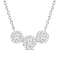 Delphine Ulyssa Round Shape Past Present & Future Shine Bright Essential Diamond Necklace