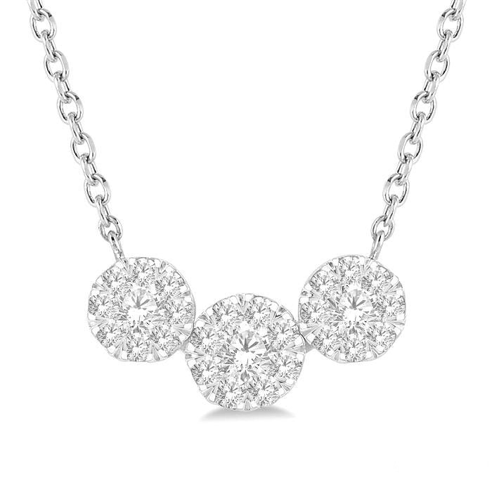 Paragon Peregrine Round Shape Past Present & Future Shine Bright Essential Diamond Necklace