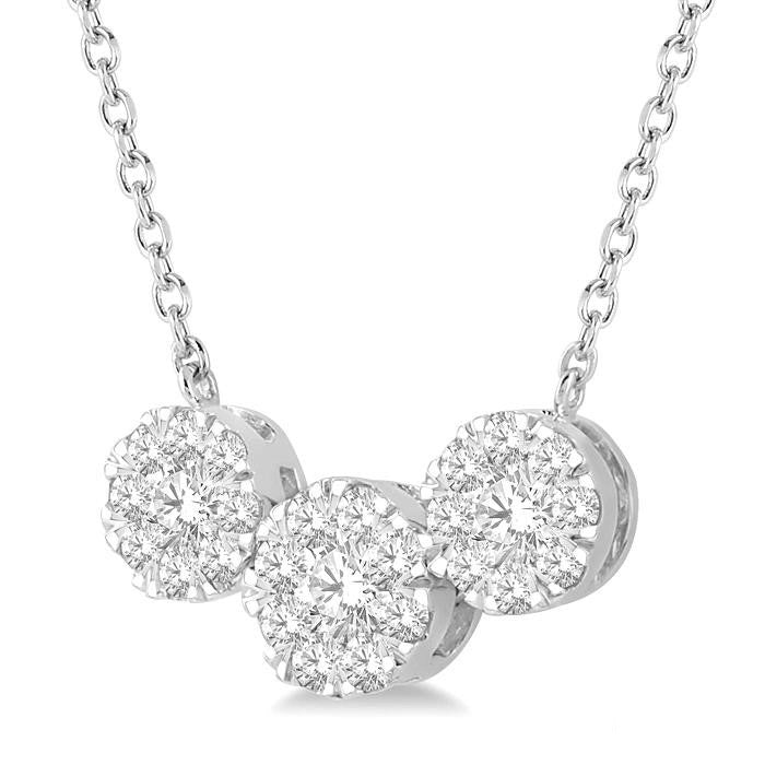 Paragon Peregrine Round Shape Past Present & Future Shine Bright Essential Diamond Necklace
