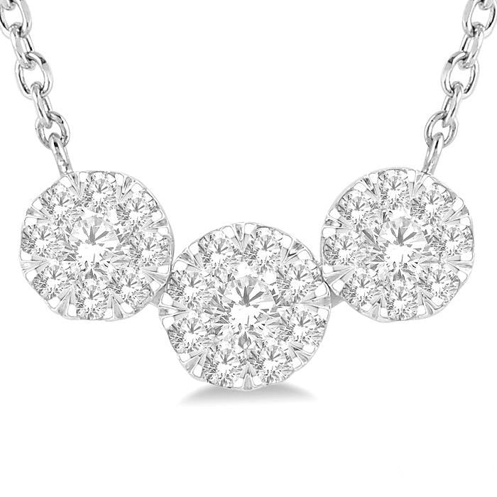 Paragon Peregrine Round Shape Past Present & Future Shine Bright Essential Diamond Necklace