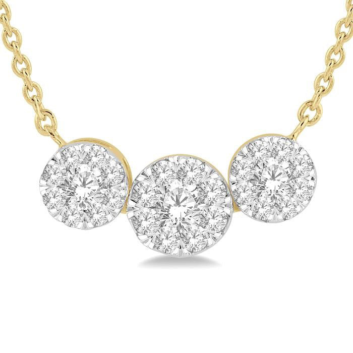 Couture Orion Round Shape Past Present & Future Shine Bright Essential Diamond Necklace