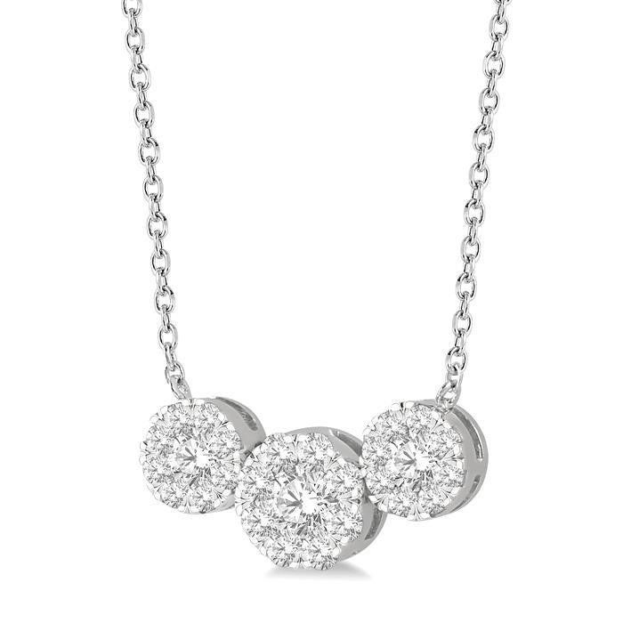 Freya Nerissa Round Shape Past Present & Future Shine Bright Essential Diamond Necklace