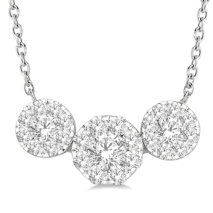 Freya Nerissa Round Shape Past Present & Future Shine Bright Essential Diamond Necklace