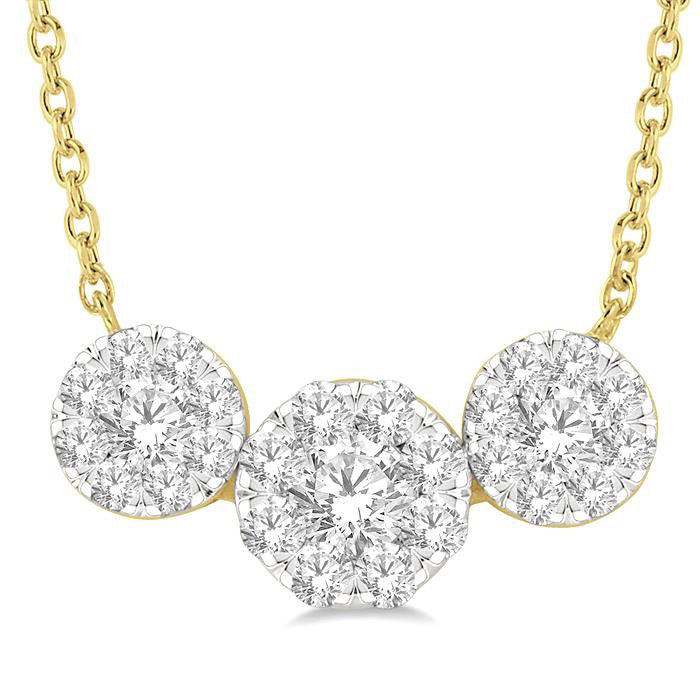 Thistle Nimbus Round Shape Past Present & Future Shine Bright Essential Diamond Necklace