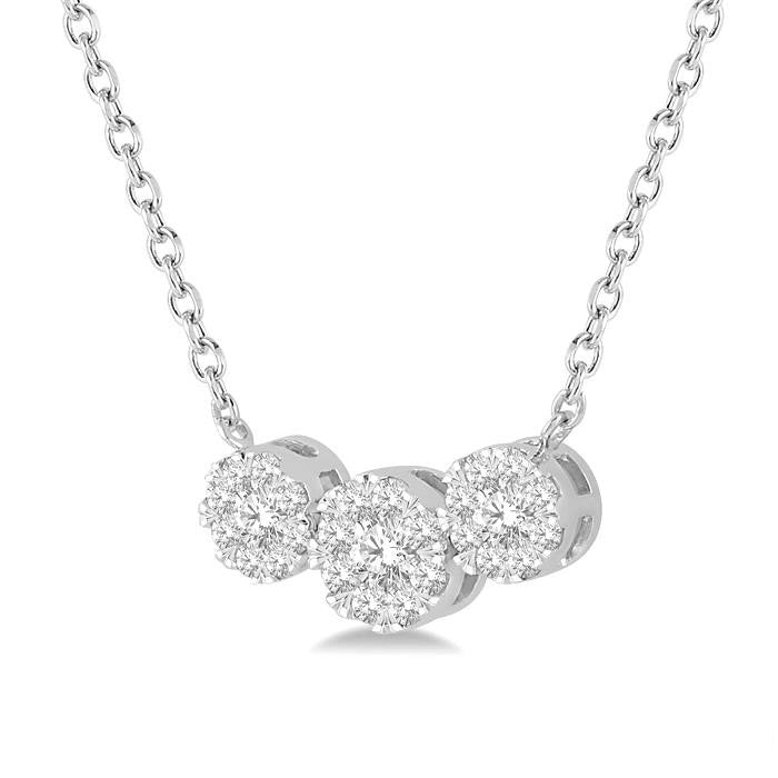 Gaia Aurora Round Shape Past Present & Future Shine Bright Essential Diamond Necklace