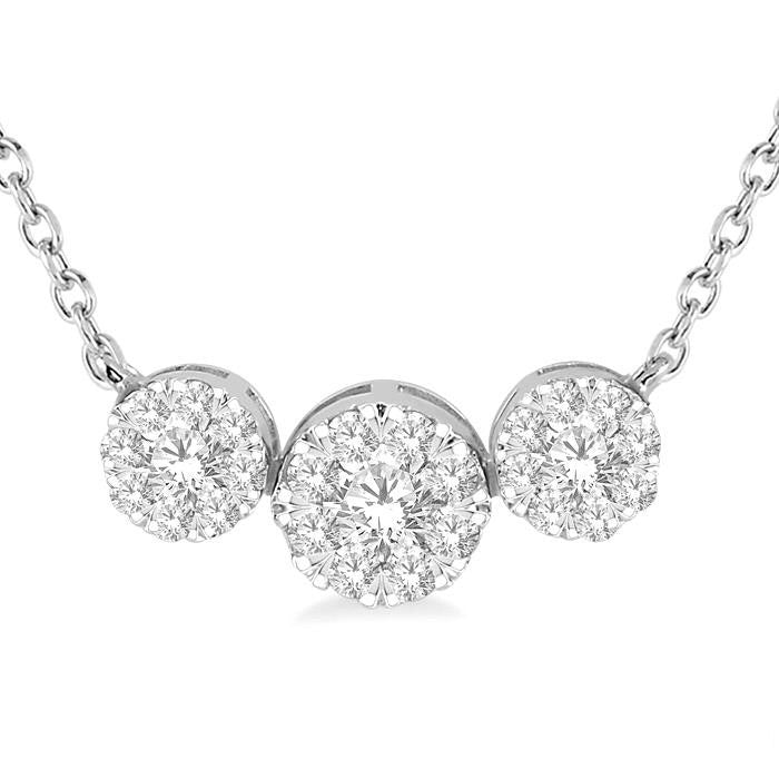 Gaia Aurora Round Shape Past Present & Future Shine Bright Essential Diamond Necklace
