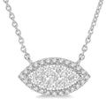 Marquise Shape East-West Halo Shine Bright Essential Diamond Pendant