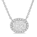 Serenade Brisa Oval Shape East-West Halo Shine Bright Essential Diamond Pendant