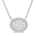 Fable Cinder Oval Shape East-West Halo Shine Bright Essential Diamond Pendant