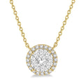 Chantilly Sable Round Shape Halo Shine Bright Essential Diamond Pendant