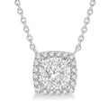 Umbria Sonata Cushion Shape Halo Shine Bright Essential Diamond Pendant