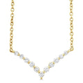 Nimbus Yew Chevron Petite Diamond Fashion Necklace