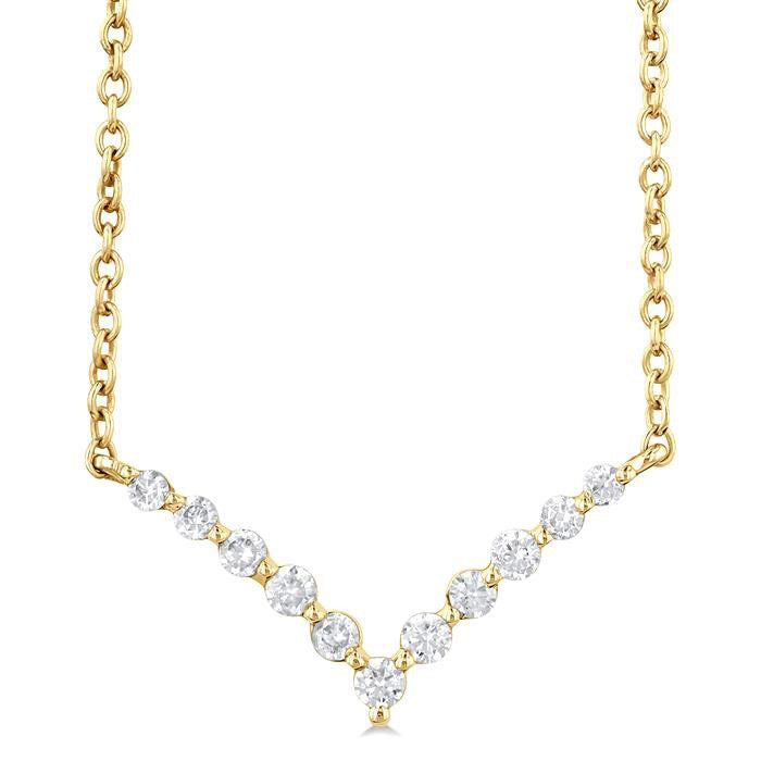 Ember Iolanthe Chevron Petite Diamond Fashion Necklace