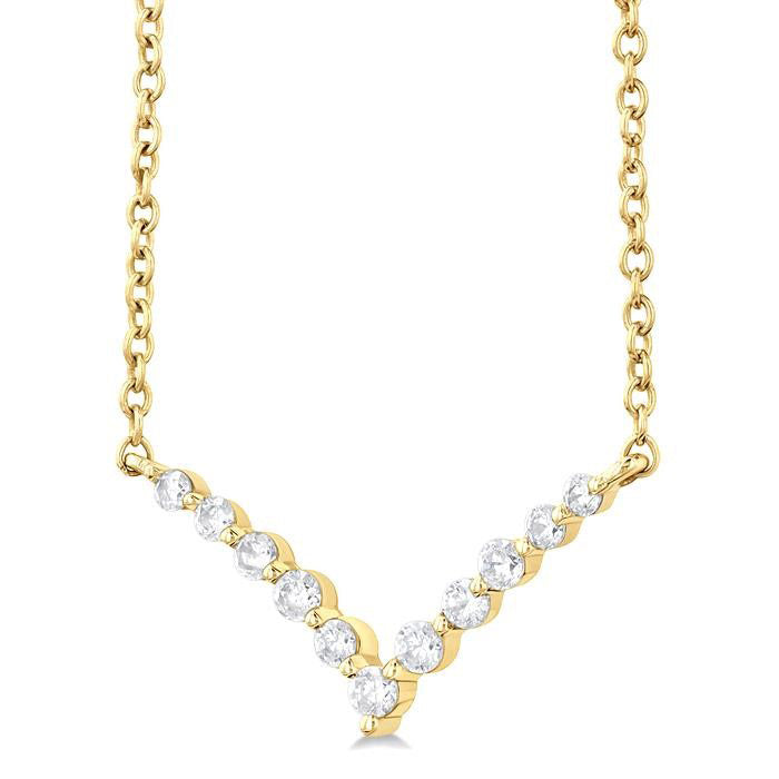 Ember Iolanthe Chevron Petite Diamond Fashion Necklace