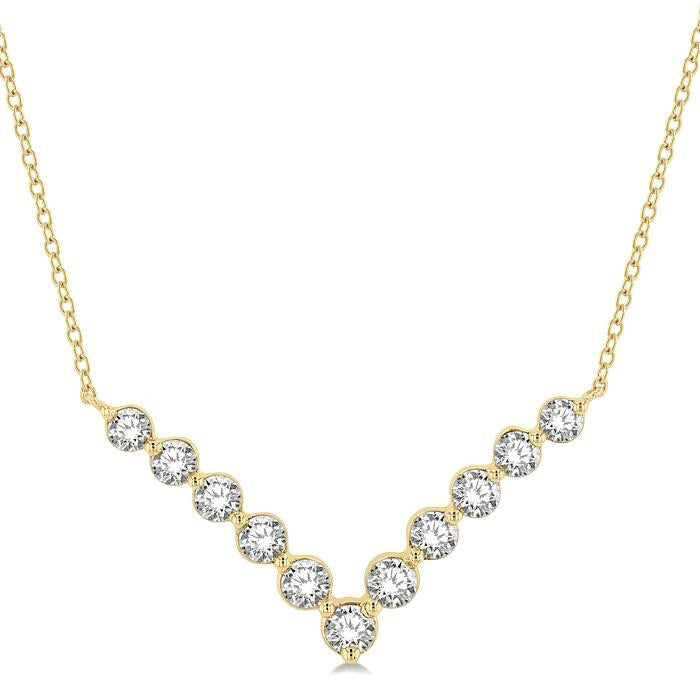 Ballet Violet Chevron Diamond Necklace