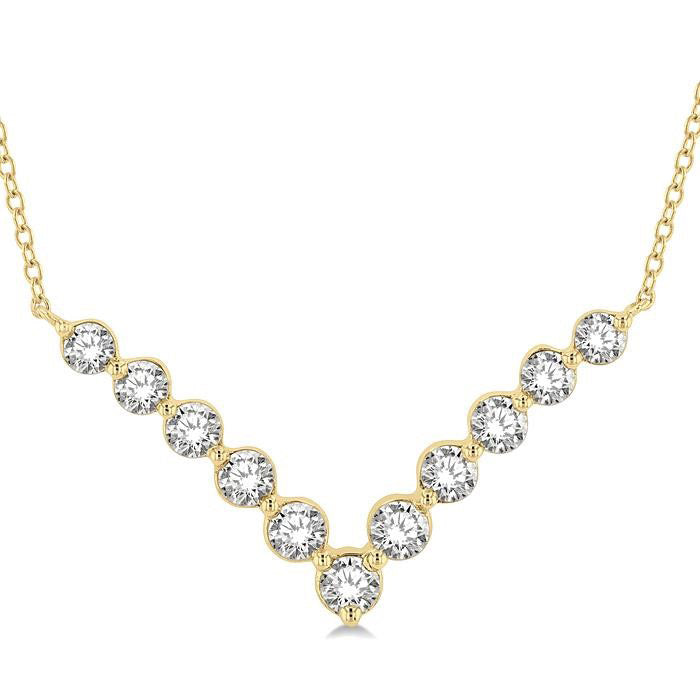 Ballet Violet Chevron Diamond Necklace